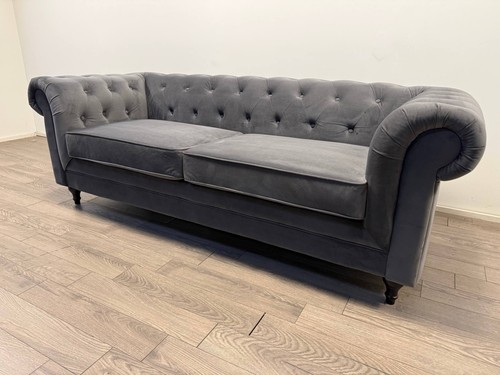 Chesterfield charcoal velvet - chesterfield,