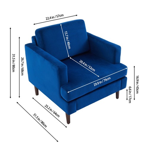 Single accent chair fabric - single,