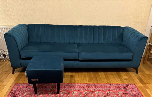 Scs blue velvet - scs, sofa