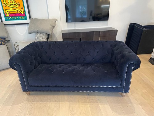 Deep midnight blue cotton - blue, &