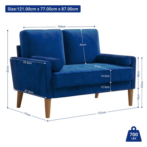 Seater velvet sofa with 2 - seater,