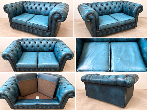 Vintage blue leather - vintage,