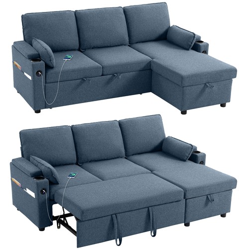 Homcom corner sofa bed l - corner,