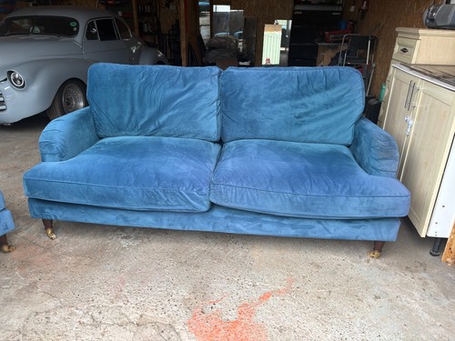 Blue seater sofa - 3, settee
