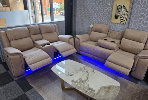 Hannah beige sofa set - 2,