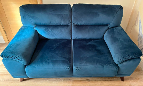 Dfs fargo velvet seater - dfs, 2