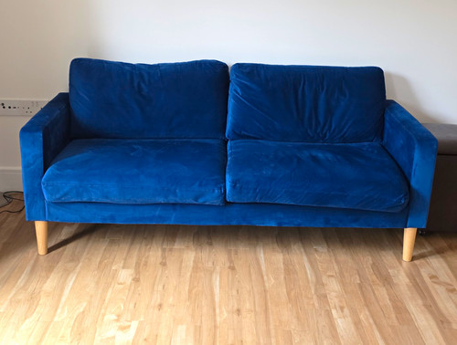 Dunelm jacob blue velvet - velvet, 3