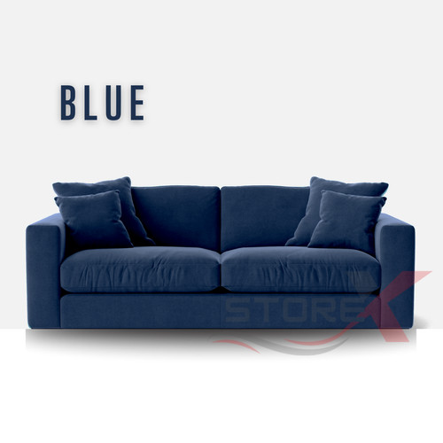Storex plush fabric large sofa - plush,